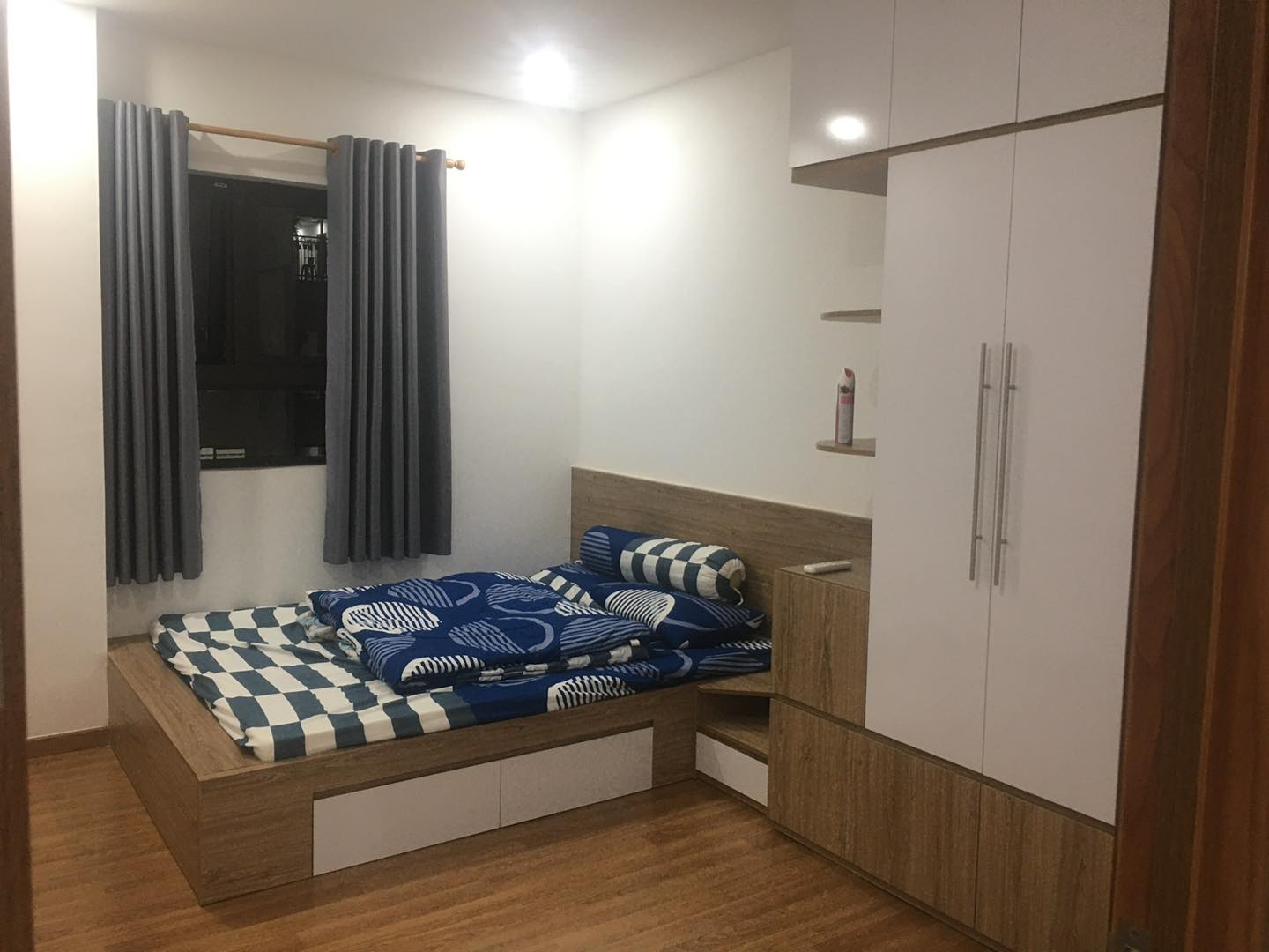 Phòng ngủ căn hộ Cityland Gò Vấp 1 PN cho thuê nội thất đầy đủ